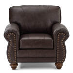 Noble - Leather Club Chair - Dark Walnut - FSC64DWLU - Image 3