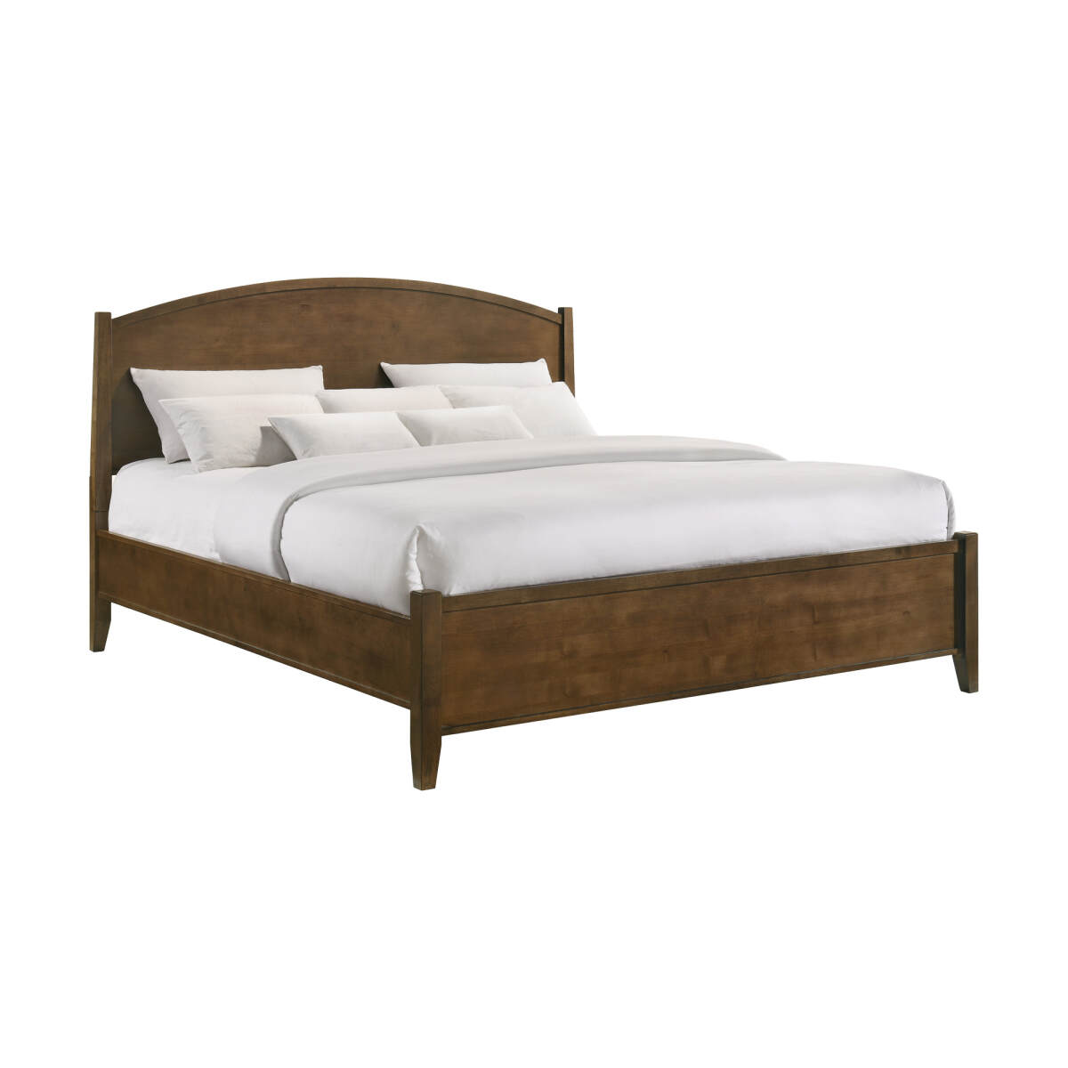 14616cde1d0eff6cc5f5a570e4fc6b8a Andover King Arched Bed | Walnut - Image 1