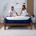 M5 Original Mattress Chassis - Top Cover - Comfort Layer - Split Head Queen - White/Navy - Image 3