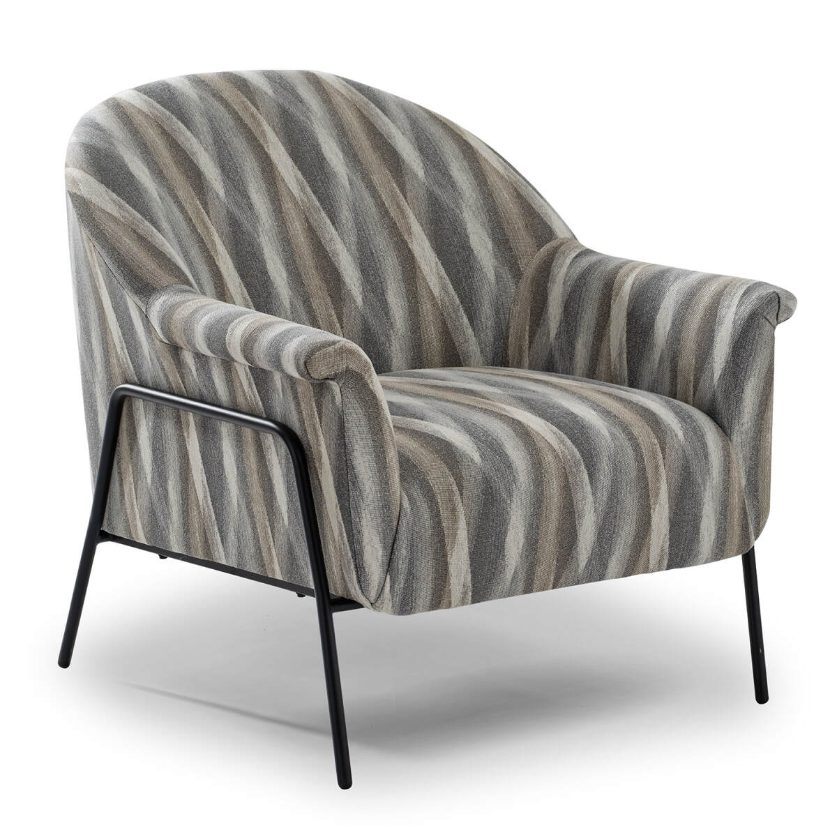 14d0b996b5d01f823a64caf0776b7bc8 Torrey - Modern Accent Chair With Metal Framed Legs - BLACK METAL - 1080BM - Image 1