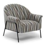 Torrey - Modern Accent Chair With Metal Framed Legs - BLACK METAL - 1080BM