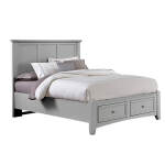 Bonanza Full, Queen, & King Mansion Storage Bed - Grey Finish - BB26-552-046B-302-444, BB26-558-050B-502-555, BB26-668-066B-502-666