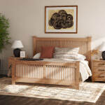 Oak Park King Slat Bed | Taupe