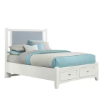 Bonanza Upholstered Storage Bed - Blue in Queen - BB29-551-053-050B-502-555