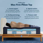 Perfect Sleeper X Max 15.25" Hybrid Firm Pillow Top Mattress Low Profile Set -King - Image 3