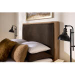 Lodge & Loft Wood Trim Upholstered Bed - Sedona Brown Fabric - 842-551Y-155Y-922; 842-661Y-166Y-944-MS1; 842-661Y-166Y-922-MS1 - Image 4