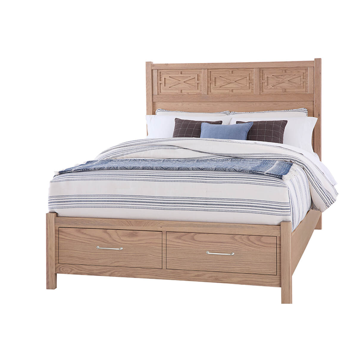 22e9dfb07726e06dd2d6f3fffdec10a5 Tide & Timber Fretwork Bed With Storage Footboard - 830-667-066B-502-666T,830-557-050B-502-555T - Image 1