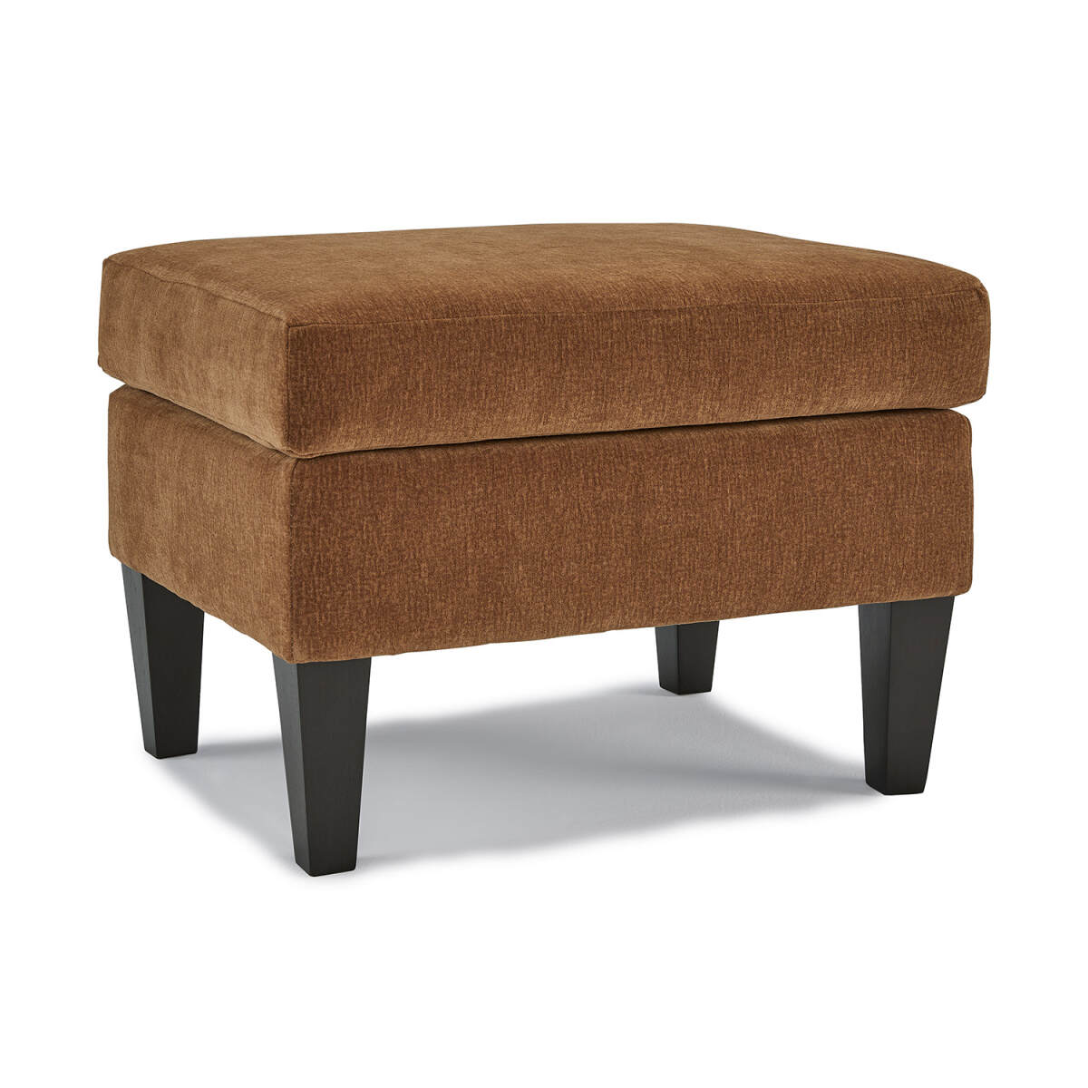 247794727fbad60c7f6d5e9861f039a5 F40dw - Ottoman With Solid Wood, Tapered Legs - Dark Walnut - F40DW - Image 1