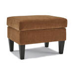 F40dw - Ottoman With Solid Wood, Tapered Legs - Dark Walnut - F40DW