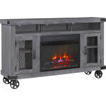 Industrial 62" Highboy Fireplace Console - Image 3