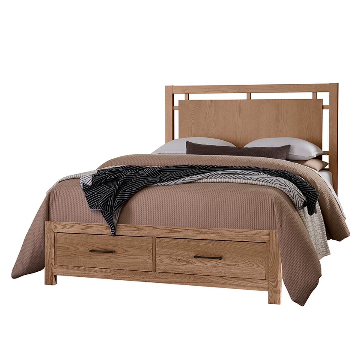 26666e57a221d408e5f719cb4fd5ff8f Lodge & Loft Floating Panel Bed With Footboard Storage - 842-557-050B-502-555; 842-667-066B-502-666 - Image 1