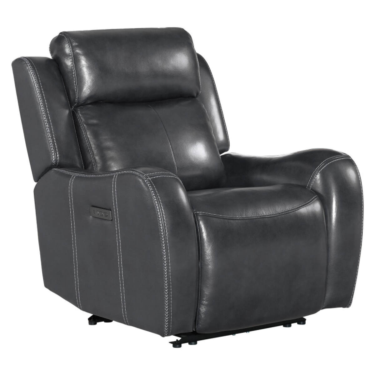 2704c5176469d93593d1769f15d48bdc Wainwright Dual-Power Recliner | Charcoal Gray - Image 1