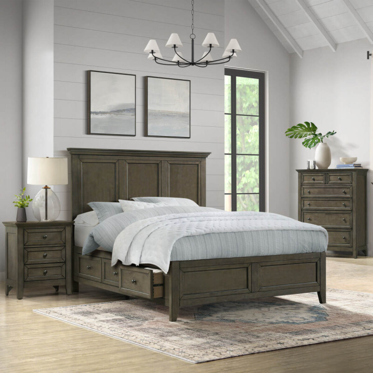 295a443084527de38347d06550c19d57 San Mateo King Storage Bed | Gray - Image 1