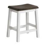Kona Backless Stool | Gray & White