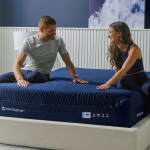 M3 Night Ice Mattress Chassis - Top Cover - Comfort Layer - Split Head Queen - Blue/Navy - Image 3