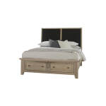 Woodbridge Upholstered Bed With Storage -black - 821-551-053-050B-502-555; 821-661-063-066B-502-666