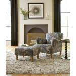 F14dw - Ottoman With Turned Wood Legs - Dark Walnut - F14DW - Image 6