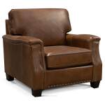 Salem Leather Chair With Nails