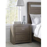 Modern Loft 2 Drawer Nightstand W/ Power IML-450-GRY-1 - Image 3