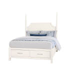 Tide & Timber Pencil Poster Bed With Footboard Storage - 834-558-050B-502-555T,834-668-066B-502-666T