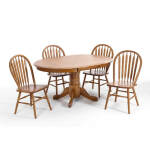 Classic Oak Chestnut Plain Arrow Chair - Image 4