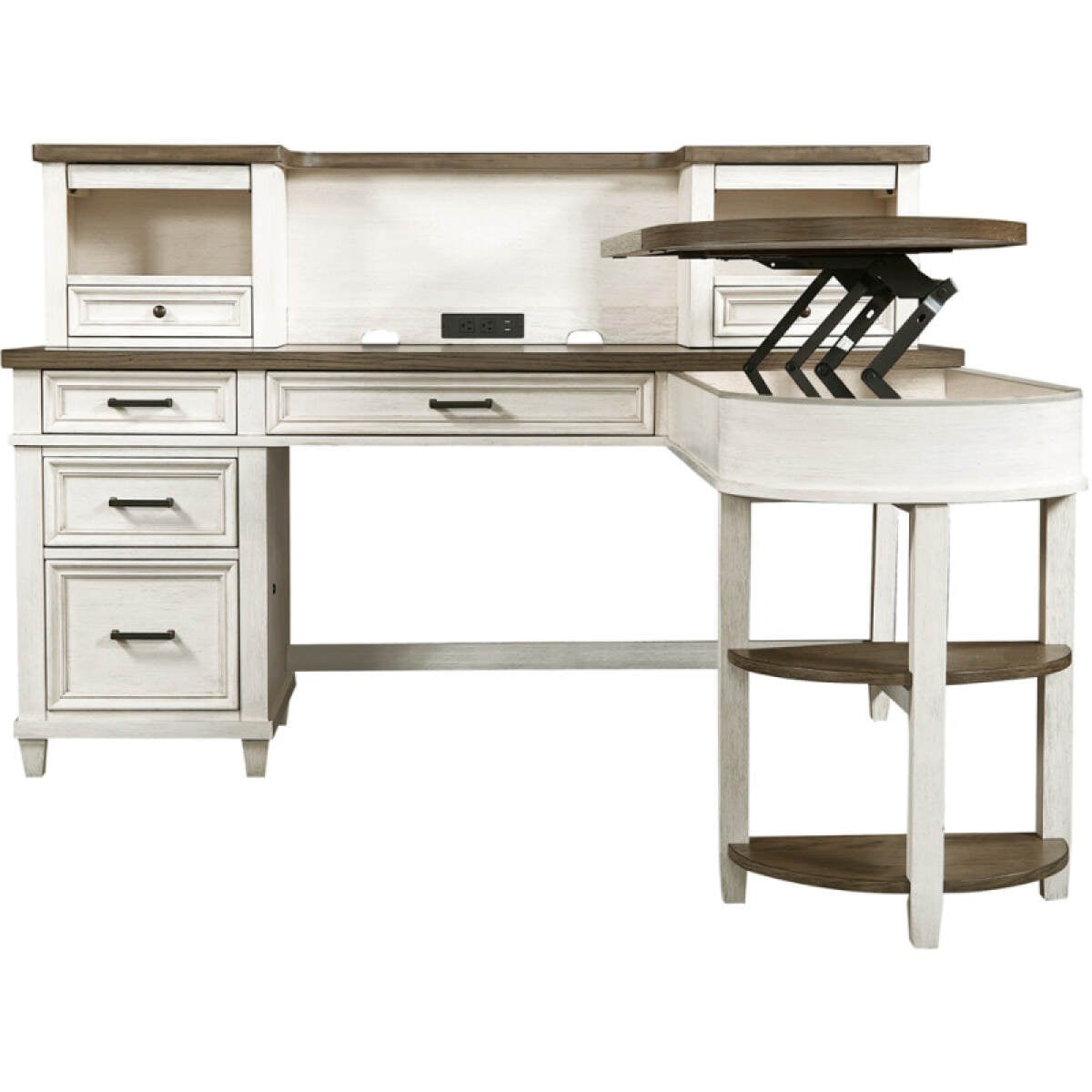 34de5bdbdf02289271b135323deae5b3 Caraway Single Ped Desk Hutch - Image 1