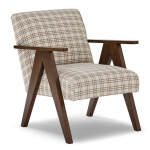 Bayden - Modern Sawhorse Accent Chair - Dark Walnut - FS3180DWP