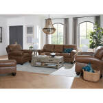 Noble - Leather Club Chair - Dark Walnut - C64DWLU - Image 8