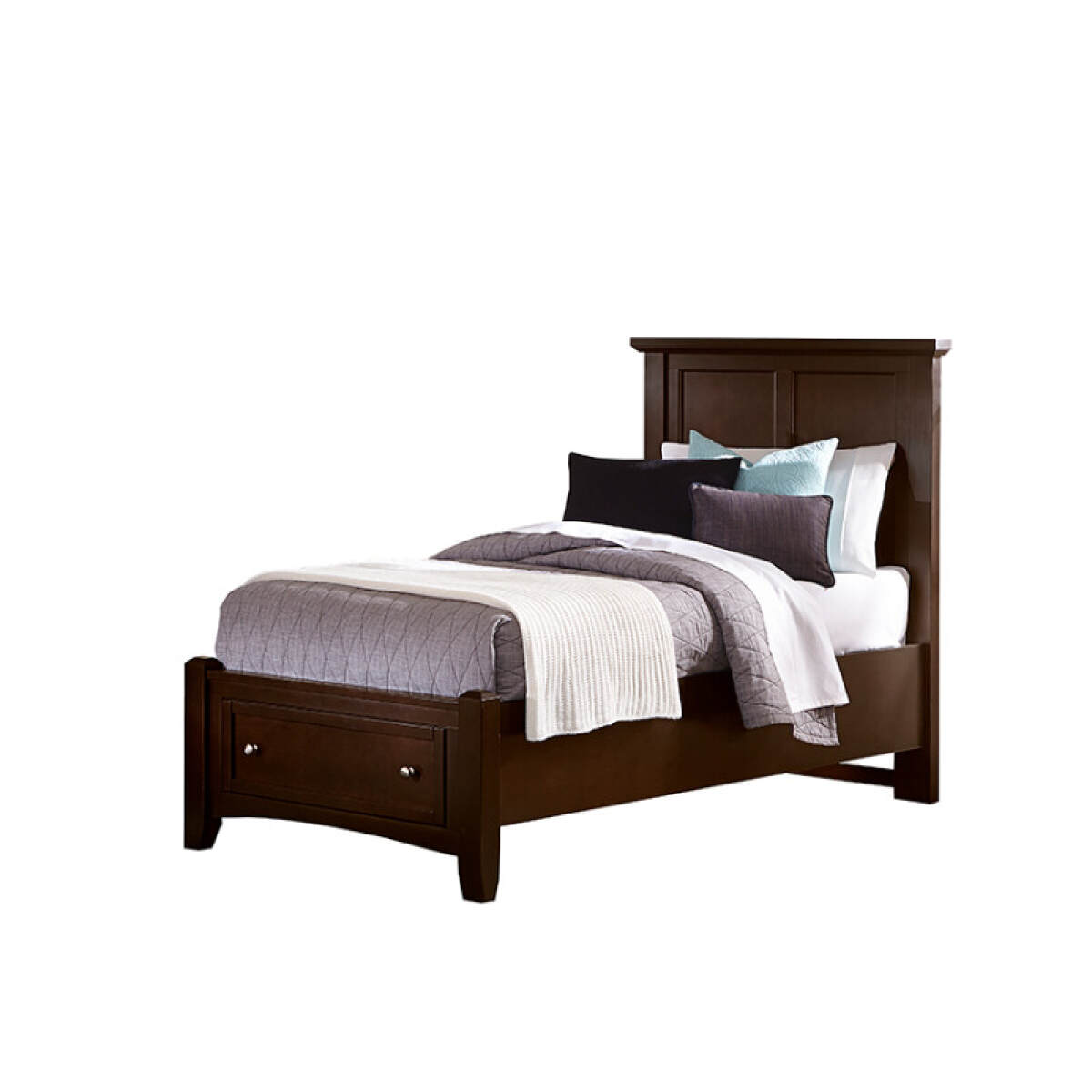 387341b4ffc62823d462022f5bd974d4 Bonanza Twin Mansion Storage Bed - Merlot Finish - BB27-338-033B-302-333 - Image 1
