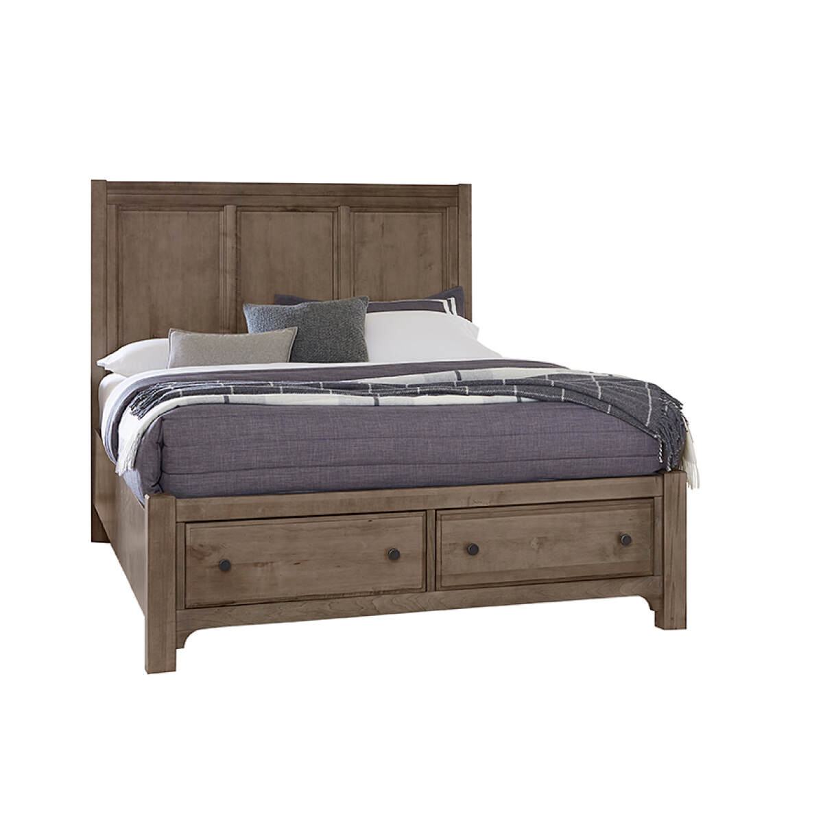 39c83ae8b35b61d2a79afc3471599e20 Cool Farmhouse Panel Bed W/ Storage Footboard - 801-557-050B-502-555; 801-667-066B-502-666 - Image 1