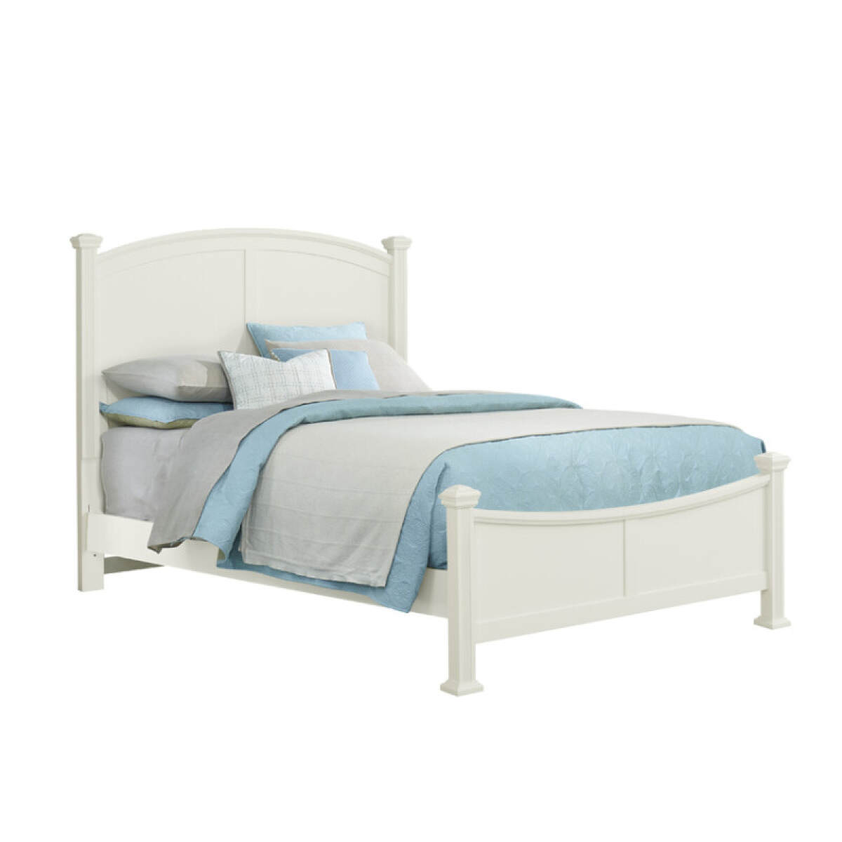 3af8f34db1338111412f9f893e833f42 Bonanza Queen & King Poster Bed - White Finish - BB29-557-755-922, BB29-667-766-922-MS1 - Image 1