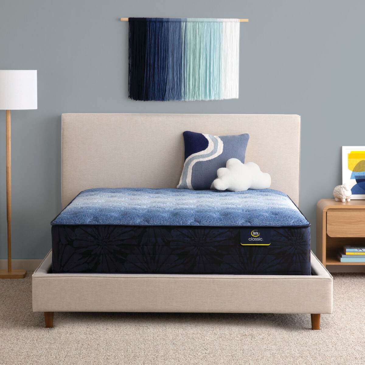 3d264fcc79b819c3f49502dfd92279bf Classic Brecon 13.5" Medium Mattress Low Profile Set -Queen - Image 1