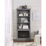 Churchill 74" Fireplace Display Case DR3472F12-GRY - Image 3
