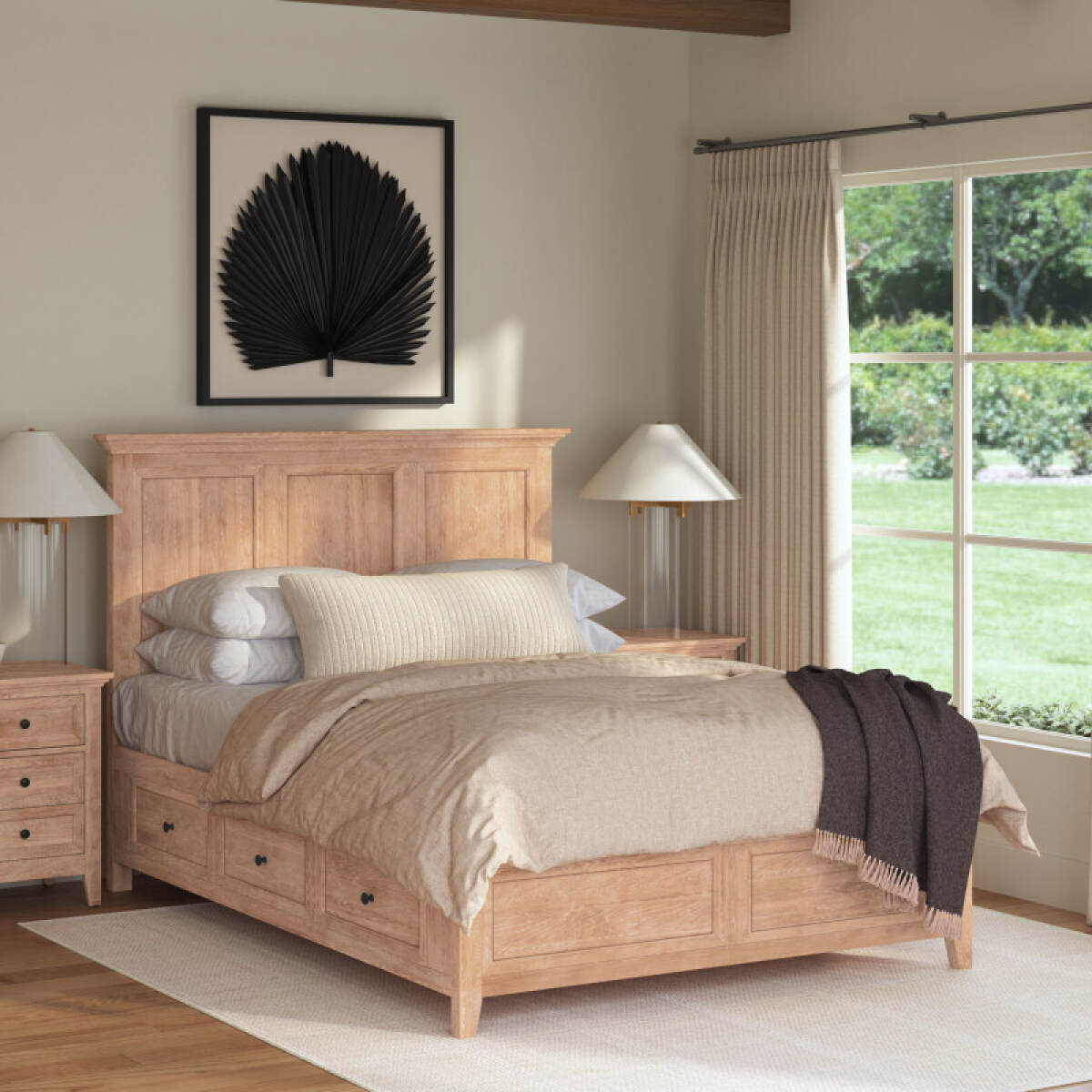 4175db8e89777ae84679de03b6d72c57 San Mateo Queen Storage Bed | Wheat - Image 1