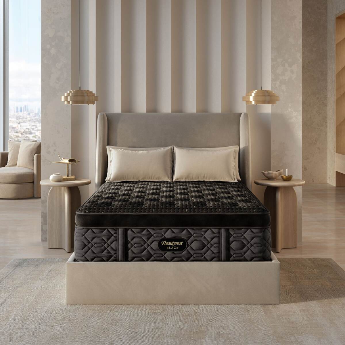 41a680181656ed20dbe94a84f3fd2807 Beautyrest Black - Series Four Plush Pillow Top / Queen - Image 1