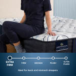 Perfect Sleeper Pro Hampton 12.5" Latex Hybrid Extra Firm Mattress Low Profile Set -Queen - Image 4