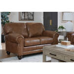 Noble - Leather Stationary Loveseat - Espresso - L64ELU - Image 4