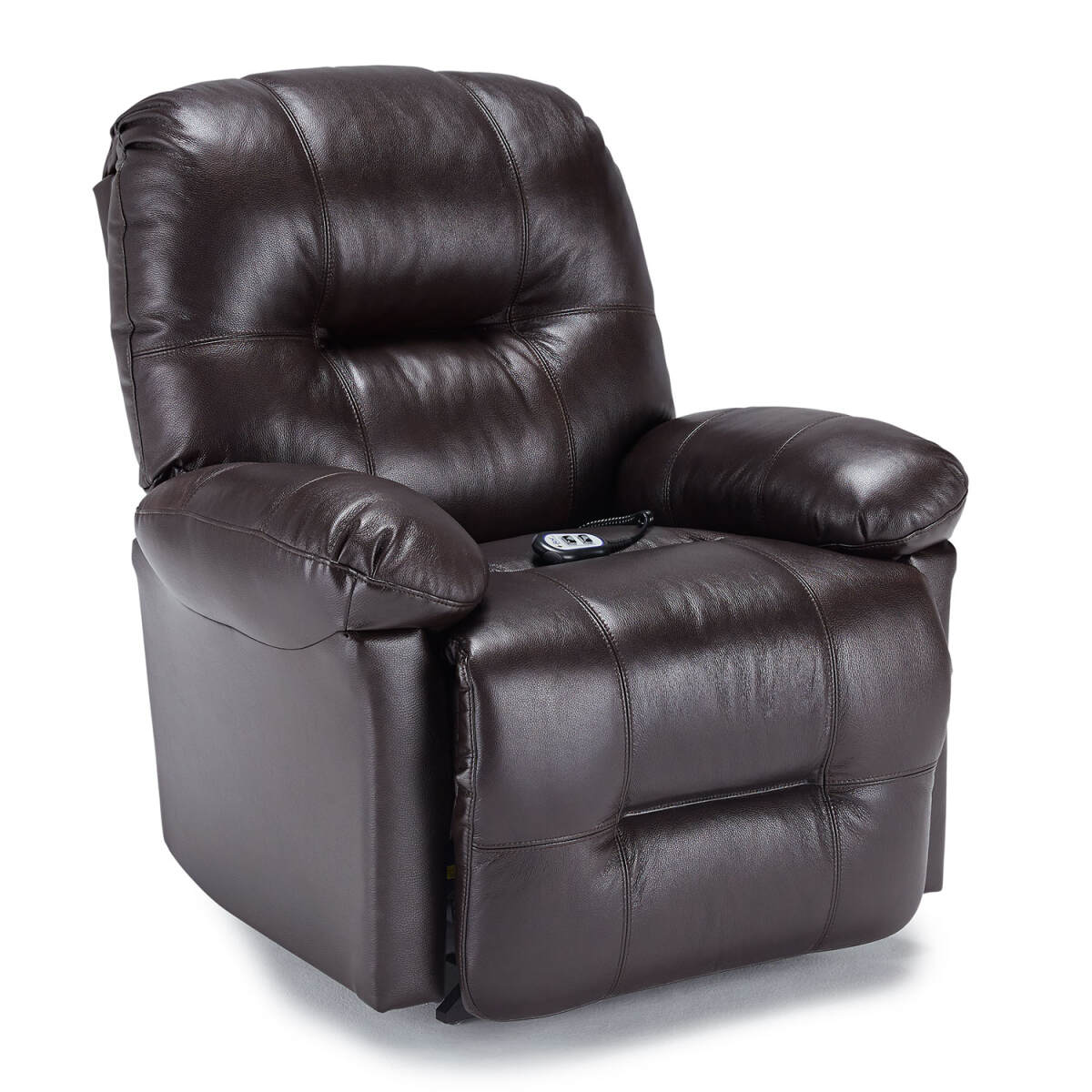 436dedcd1e8c1282e50b7b054dedd958 Zaynah - Top Grain Leather, Pillow Back & Arms Recliner - 9MP27LV - Image 1