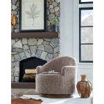April - Swivel Barrel Chair - Dark Walnut - FS2138DWMF - Image 14