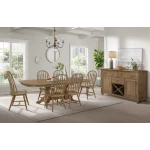 Colonial Oak Trestle Table - Image 7