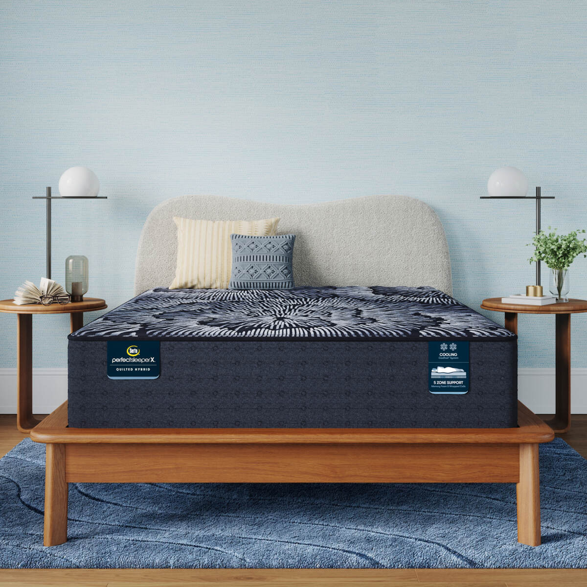 4a0d752765575015b0ff3ce1ed54fb73 Perfect Sleeper X Excelled 13.75" Hybrid Extra Firm Mattress Set -Full - Image 1