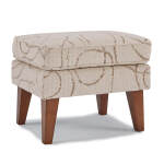 F71dw - Ottoman With Solid Wood, Tapered Legs - Dark Walnut - F71DW