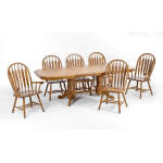 Classic Oak Chestnut Arrow Arm Chair - Image 3