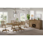 Colonial Oak Trestle Table - Image 8