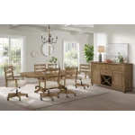 Colonial Oak Trestle Table - Image 8