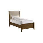 Andover Twin Uph. Bed | Walnut