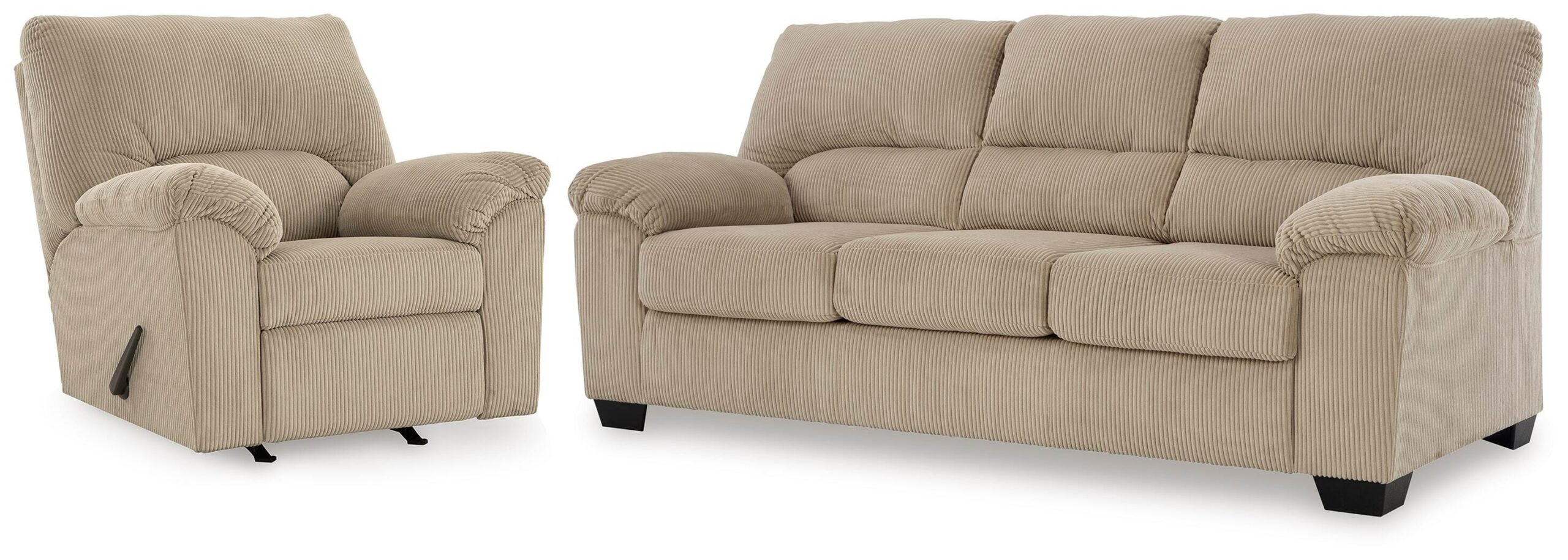 520e59d37fd3118268002e615d755556 SimpleJoy Sofa and Recliner - Image 1