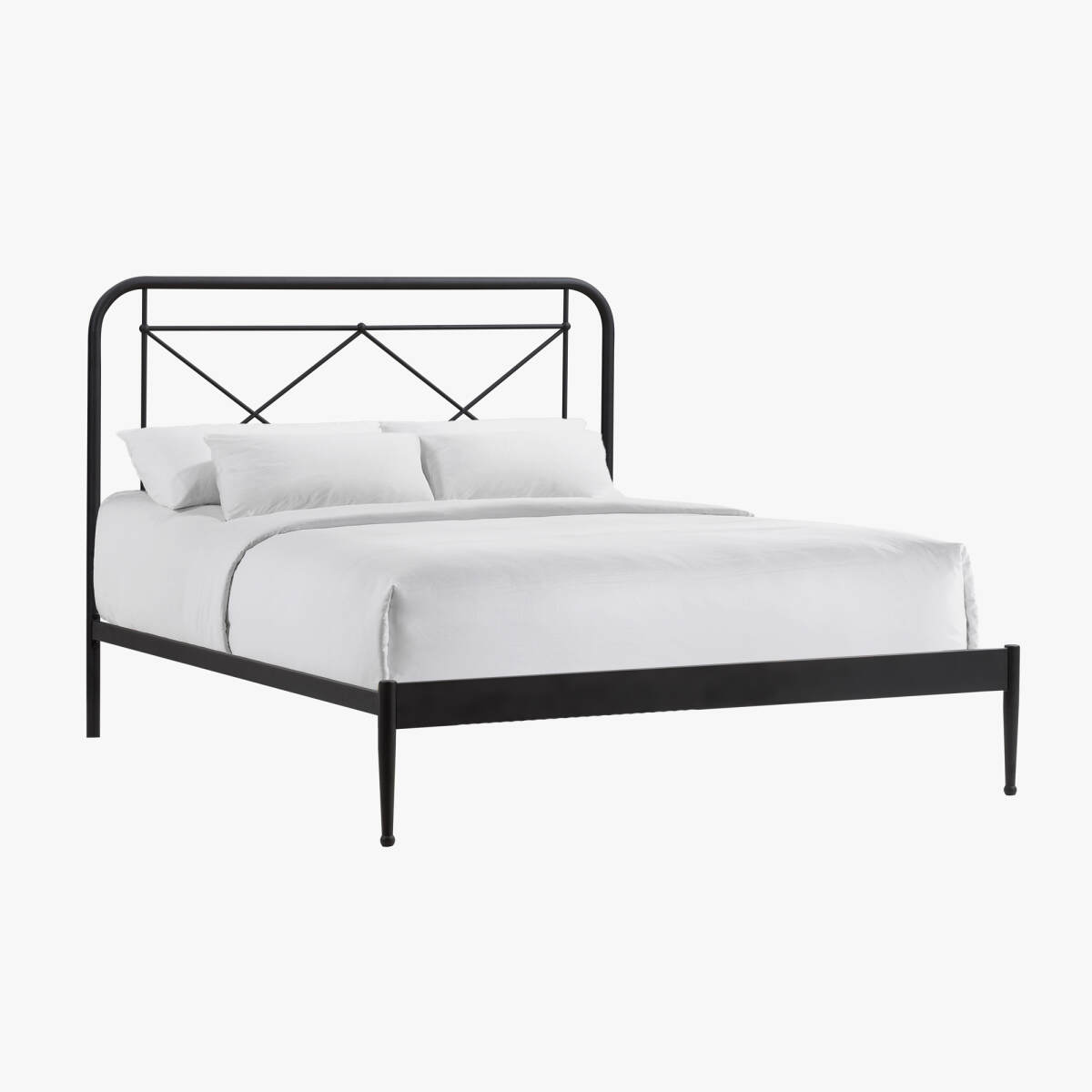 523297f5f1b0344e18b62263f4fc448f Vintage Queen Metal Bed - Image 1