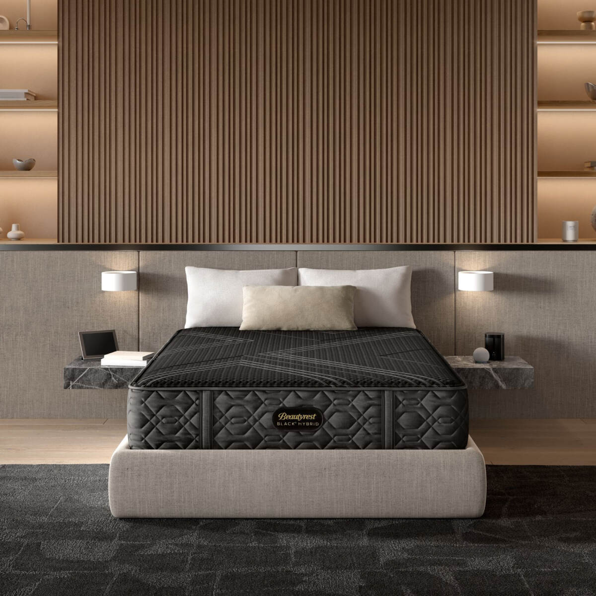 52d2313acc096f1a96c02c3eecee914b Beautyrest Black® Series One 12.5" Hybrid Firm Mattress -Cal King Split - Image 1