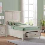 San Mateo Youth Twin Storage Bed | Rustic White